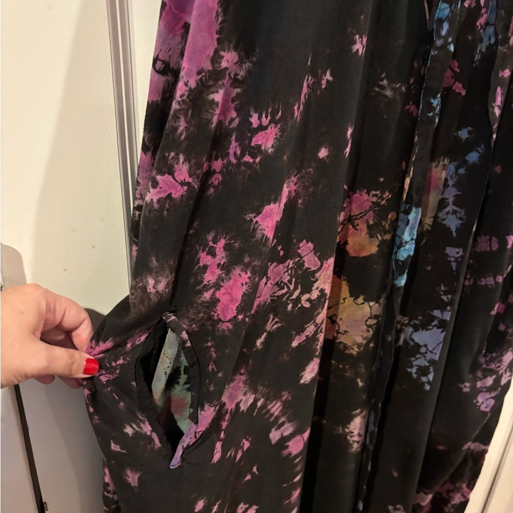 Multicolor Tie-Dye Kaftan Dress - Picture 2 of 7
